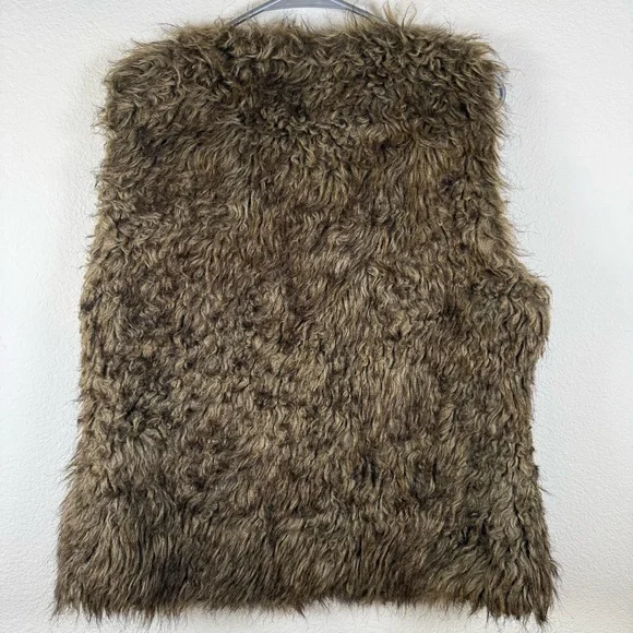 Rue21 Women's Brown Faux Fur Vest Pennylane gothic XL - Picture 5 of 7